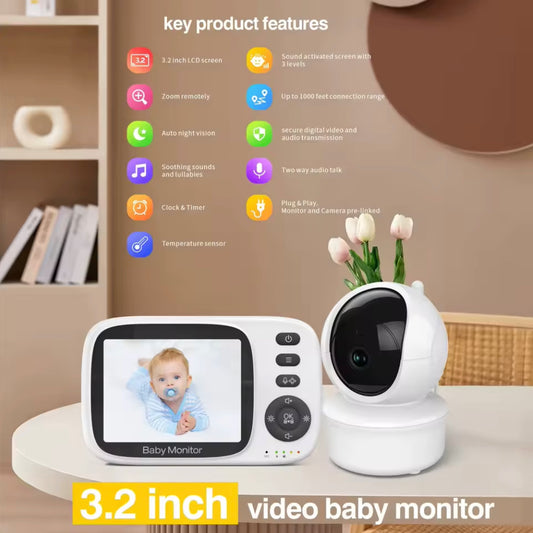 Babyphone mit Kamera 3,2 Zoll – Nachtsicht & Monitor