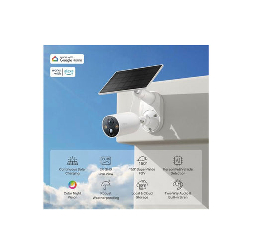 TP-Link Tapo C425 Solar Kamera Set – 2K WLAN Outdoor Sicherheitskamera mit Solarpanel A201