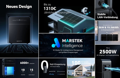 Marstek Venus E 3.0 Balkonkraftwerk Speicher 5,12 kWh Plug & Play