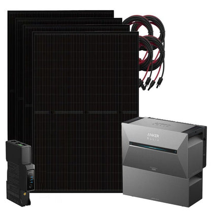 Anker SOLIX 3 Balkonkraftwerk 1800W Bifazial 5,38kWh Speicher E2700 Smart Meter