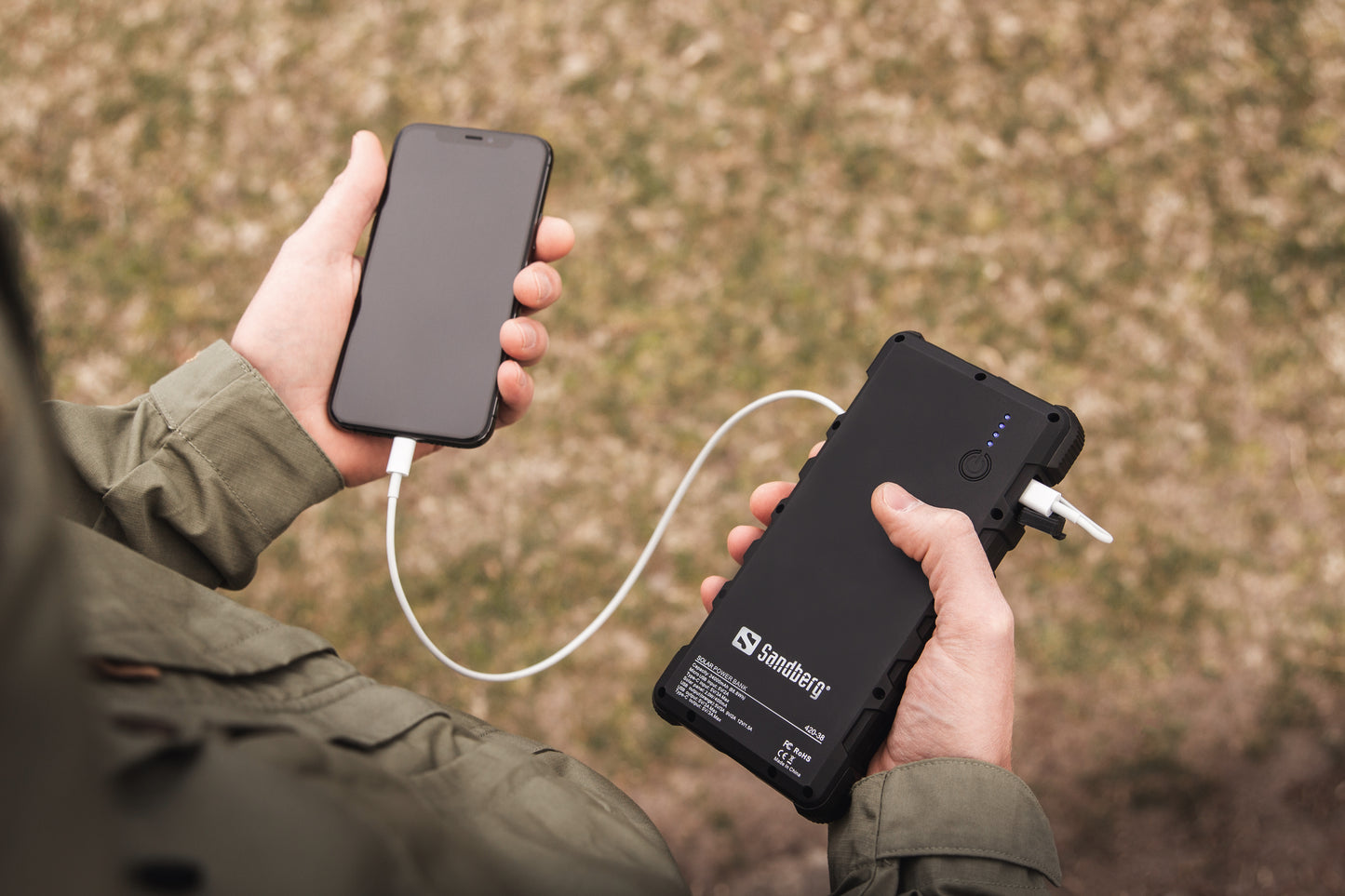 Sandberg Outdoor Solar Powerbank 24000 mAh – IP67 wasserdicht, USB-C PD, QC 3.0, Solar Powerbank