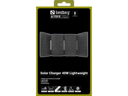 Sandberg Solar Charger 40W faltbares Solarpanel USB-A USB-C wasserdicht
