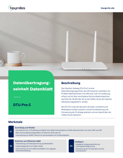 Hoymiles DTU-Pro-S WLAN Datenübertragungseinheit für HMS & HMT Mikrowechselrichter