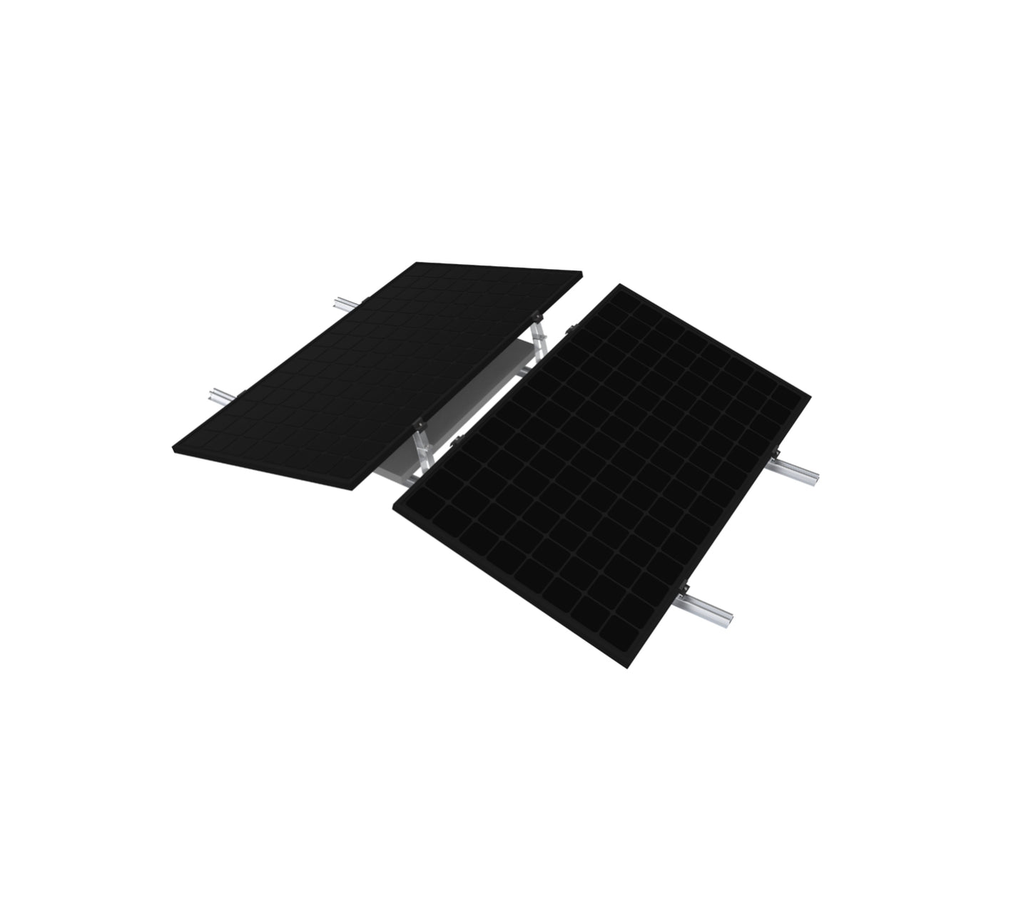 Solar-Hook AIO Flachdach-Montagesystem für 2 PV-Module – Ost-West & Süd