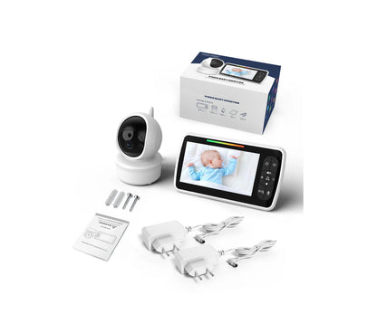 Babyphone SM650 mit 5 Zoll Monitor, Kamera, Nachtsicht & 2-Wege-Audio