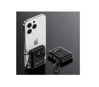 Powerbank 20.000 mAh – Li-Polymer, robustes Gehäuse, schwarz