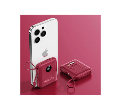 Powerbank 20.000 mAh – Li-Polymer, robustes Gehäuse, rot