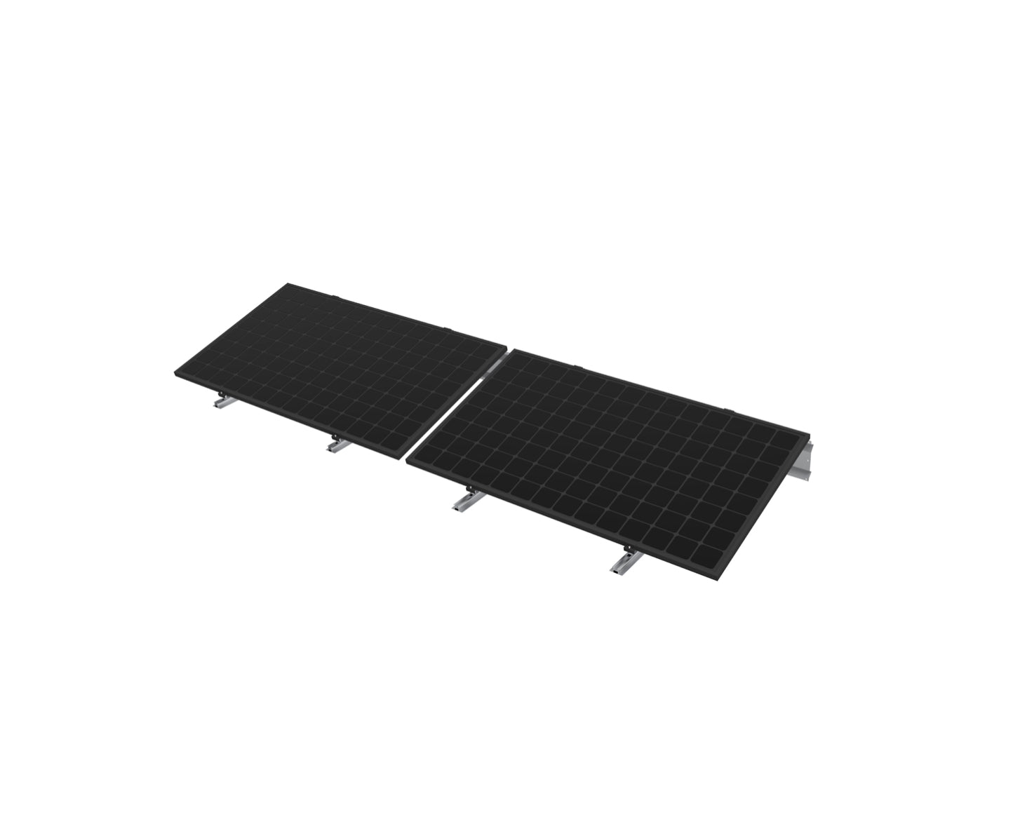 Solar-Hook AIO Flachdach-Montagesystem für 2 PV-Module – Ost-West & Süd